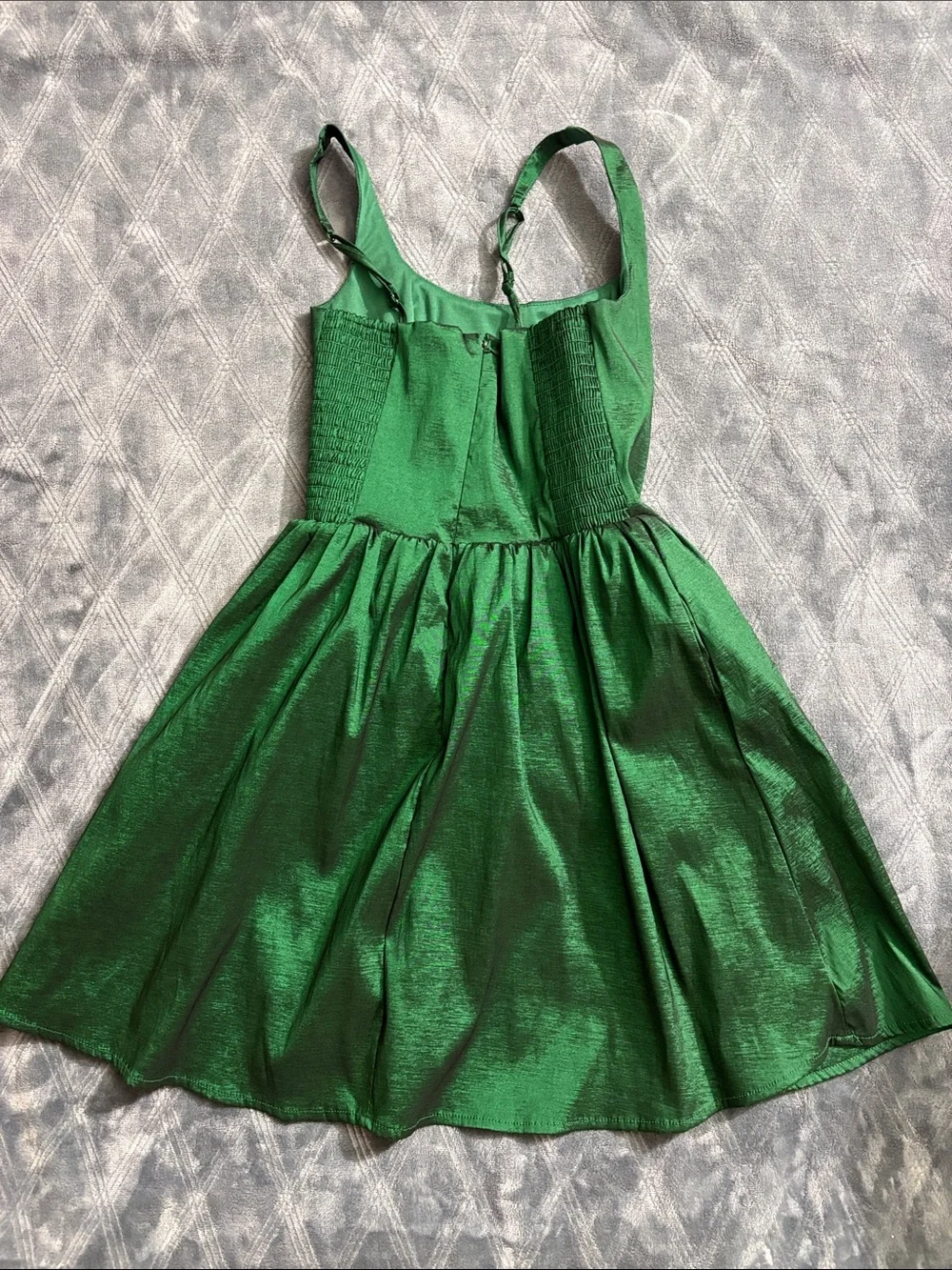 Altar'd State Shimmering Emerald Green Party Dress